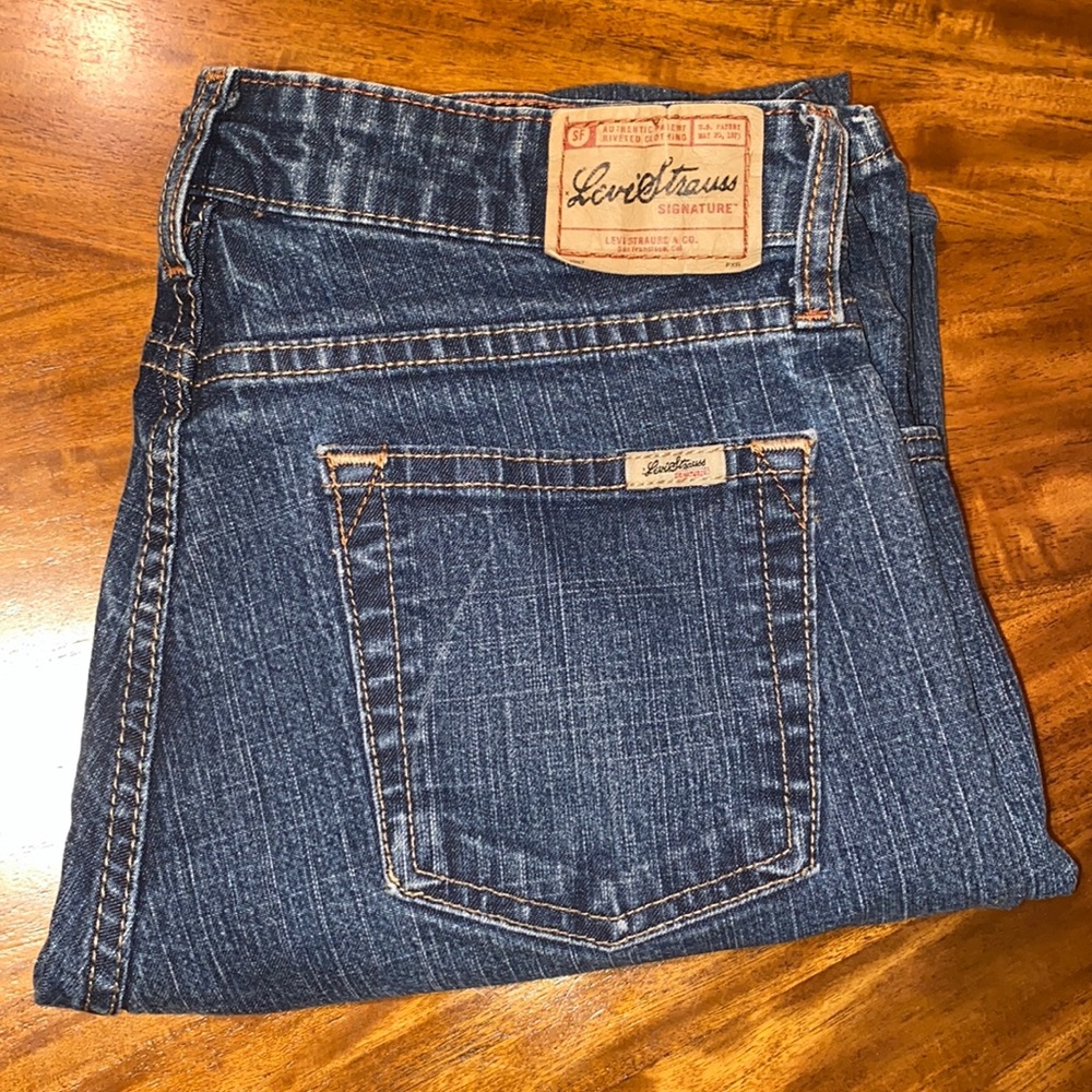 Levi’s Stretch Mid Rise Straight Leg Jeans
